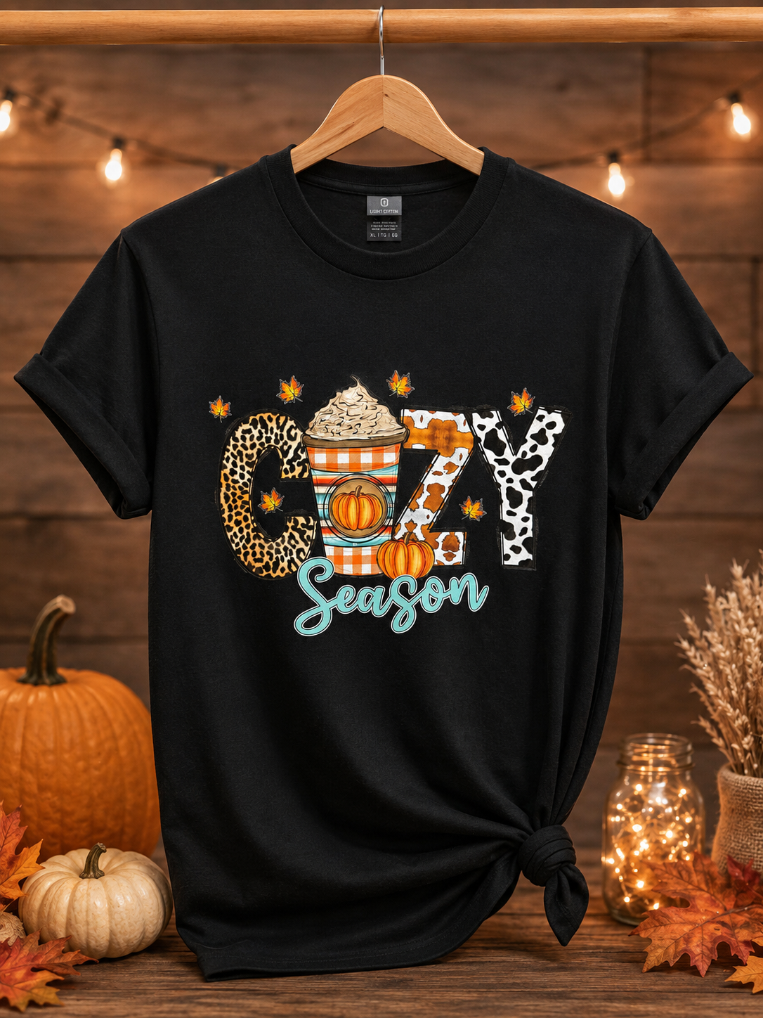 Cozy Season - Black T-Shirt