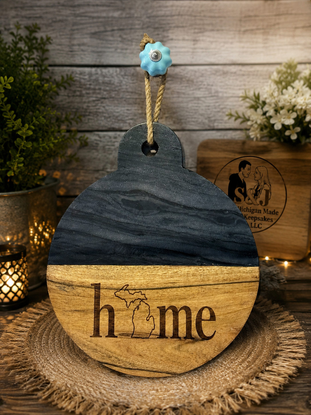 Michigan Home Round Cutting Board