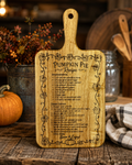 Michigan Pumpkin Pie Recipe Cutting Board