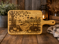 Michigan Farmhouse Barn & Pumpkins Cutting Board