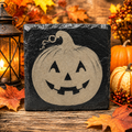 Laser Engraved Slate Pumpkin Coaster