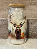 Deer and Trees Glass Cold Cup