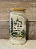 Born to Be Wild and Free Deer Glass Cold Cup