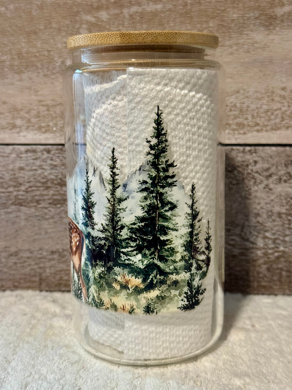 Born to Be Wild and Free Deer Glass Cold Cup