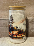 Hunting Deer and Snow Glass Cold Cup