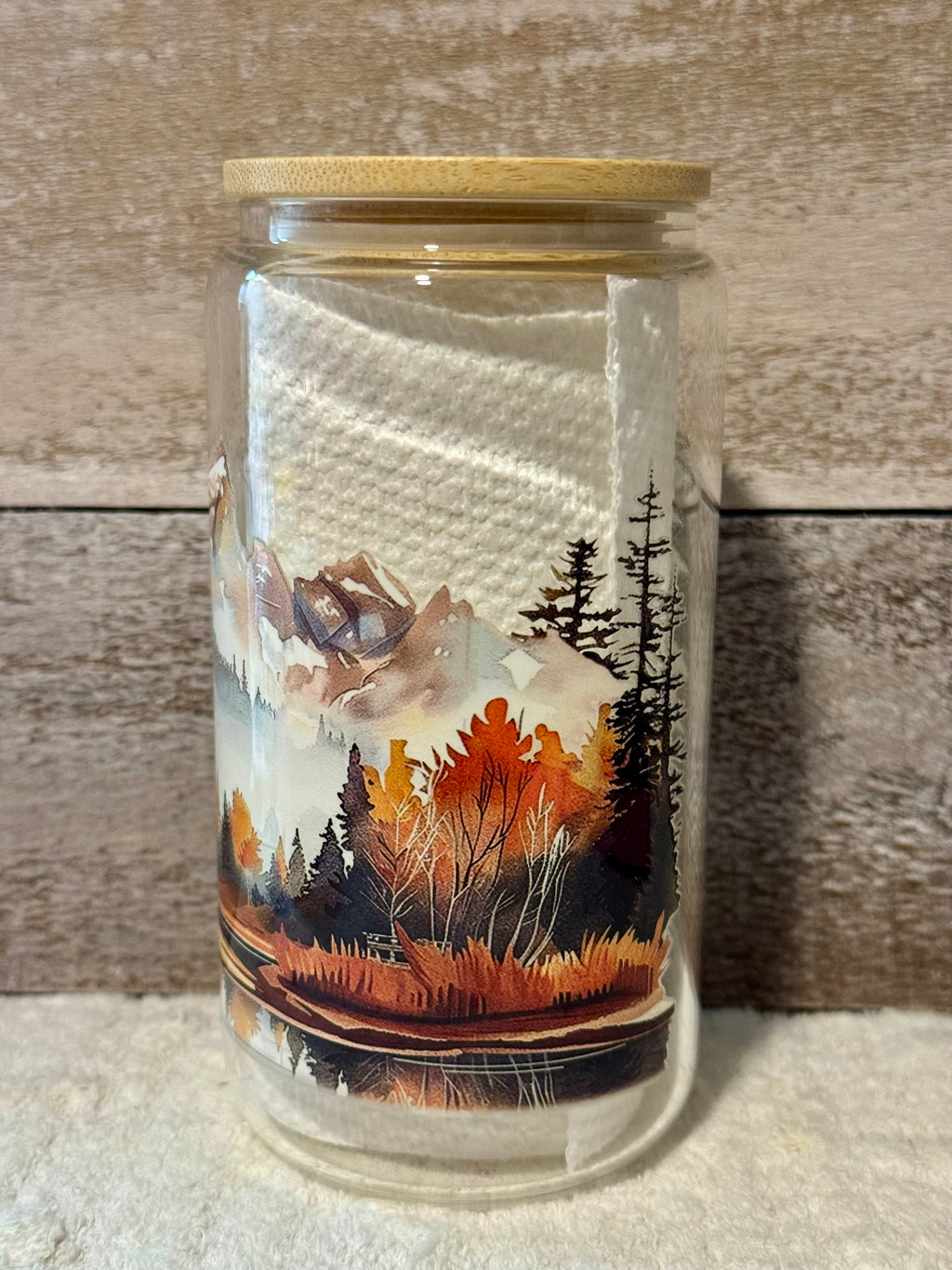 Hunting Deer and Snow Glass Cold Cup