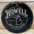 Howell Michigan Laser Engraved Slate Coaster