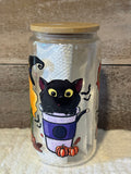 Cat Witch & Bats Iced Coffee Cup