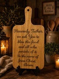 Laser Engraved Oak Prayer Cutting Board