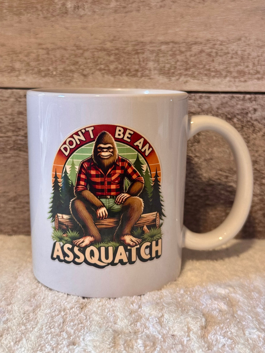 Don't Be a Assquatch Coffee Mug – Double-Sided Funny Design