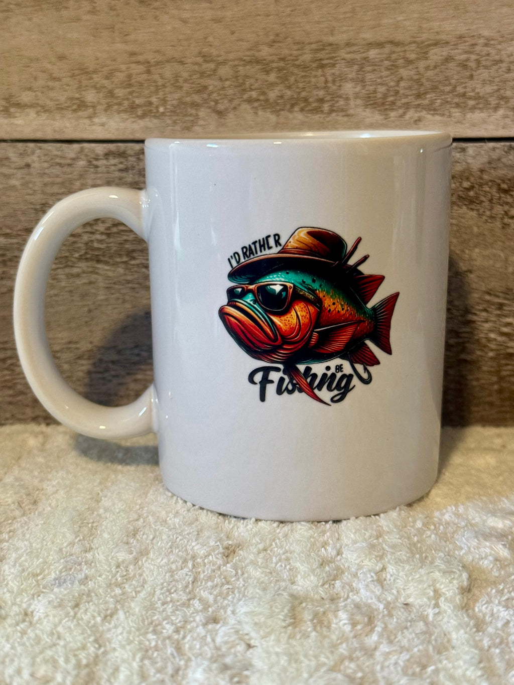 I'd Rather Be Fishing Coffee Mug – Double-Sided Funny Design