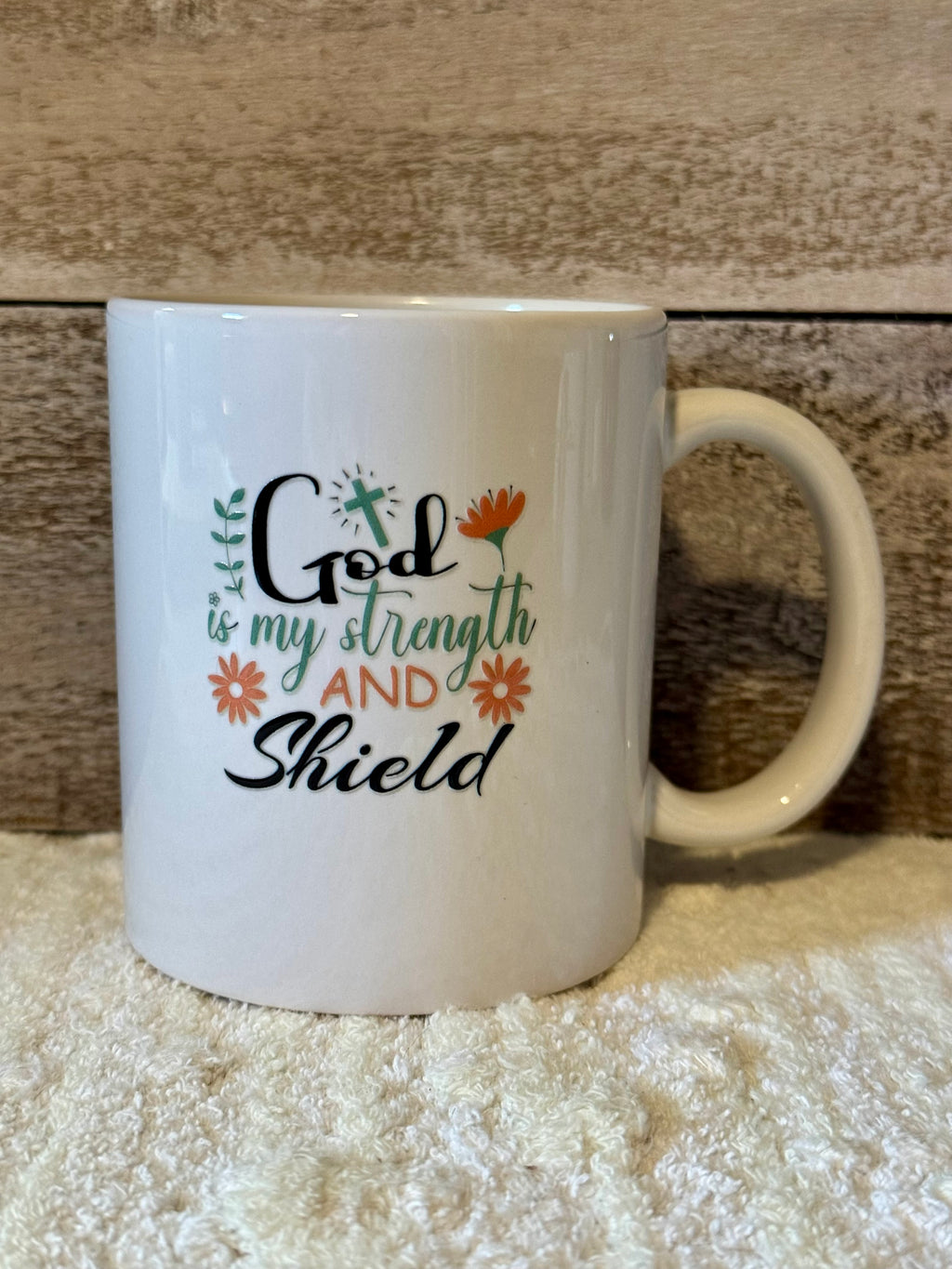 God Is My Strength and Shield Faith Coffee Mug